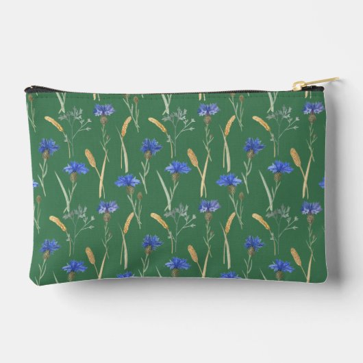 Groen Bloemen Wildbloem Monogram Etui (Achterkant)