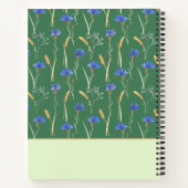 Groen Bloemen Wildflower Mongoram Recept Notitieboek (Achterkant)