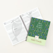 Groen Bloemen Wildflower Mongoram Recept Notitieboek (Binnen)