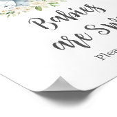 Groen Bloemen Witte Olifant Baby's zijn Zoet Poster (Hoek)