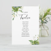 Groen Bloemen Zitplan Tafelnummer (Staand voorkant)