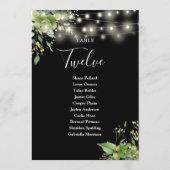 Groen Bloemen Zitplan Tafelnummer (Achterkant)