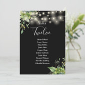 Groen Bloemen Zitplan Tafelnummer (Staand voorkant)