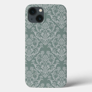 Groen bloemenbehang iPhone 13 hoesje
