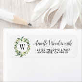  groen bloemenbruiloft Adresetiketten Etiket (Insitu)