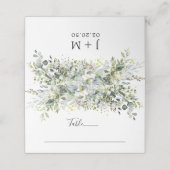 groen bloemenbruiloft gevouwen plaats kaart plaatskaartje (Buitenkant ongevouwen)