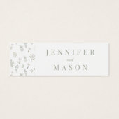 Groen bloemenbruiloft QR register insert kaart (Voorkant)