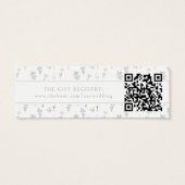 Groen bloemenbruiloft QR register insert kaart (Achterkant)