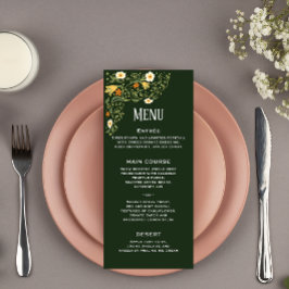 Groen Bloemend Huwelijksreceptie Menu