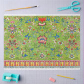 Groen bloemendecoupage weefsel tissuepapier (Craft)