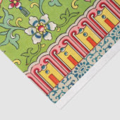 Groen bloemendecoupage weefsel tissuepapier (Detail)