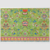 Groen bloemendecoupage weefsel tissuepapier (Voorkant)