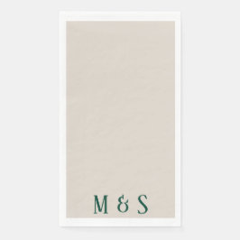 Groen bloemendiner party servet