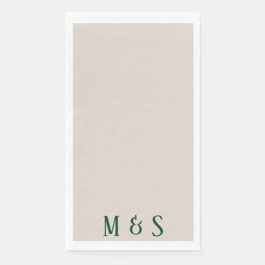 Groen bloemendiner party servet (Voorkant)