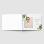 groen bloemenfoto begrafenismonument gastenboek (Volledig)