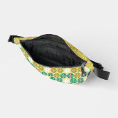 Groen bloemenpatroon groovy retro boho heuptasje (Open)