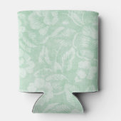 Groen  bloemenprint Monogram Blikjeskoeler (Achterkant)