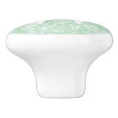 Groen  bloemenprint Monogram Keramische Knop (Zijkant)