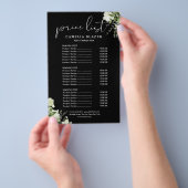 Groen Bloemensalon Service Menu Prijslijst (Hand)