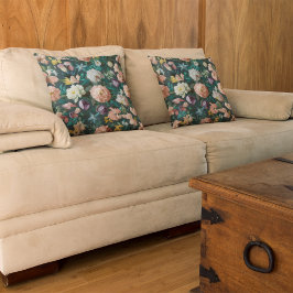 groen bloemenveer Sierkussen