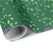 groen bloemetjespatroon cadeaupapier (Rol Hoek)