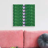groen bloemetjespatroon canvas afdruk (Insitu (Woonkamer))