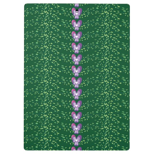  groen bloemetjespatroon klembord (Achterkant)