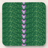  groen bloemetjespatroon onderzetter (Voorkant)