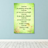 Groen  bloemfee mindfulness gedichtenkunst canvas afdruk (Insitu (Houten vloer))