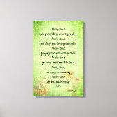 Groen  bloemfee mindfulness gedichtenkunst canvas afdruk (Voorkant)