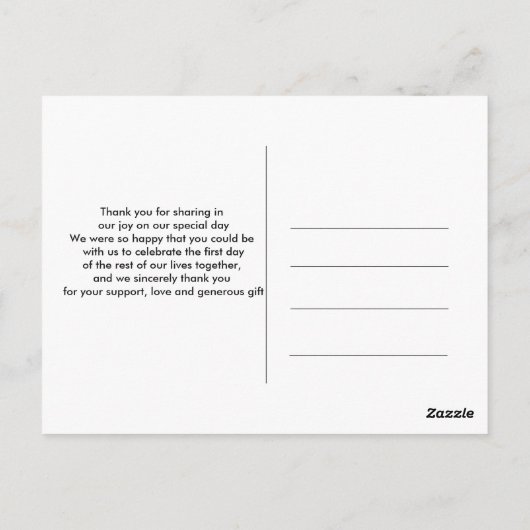 Groen Bloemgoud Folie Bladeren Dank je Briefkaart (Achterkant)