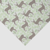  groen bloemgrijs hertenpatroon tissuepapier (Detail)