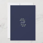 Groen Bloemig Navyblauw Oefendiner Kaart (Achterkant)