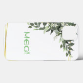 Groen bloemmasker Case-Mate iPhone case (Achterkant (horizontaal))