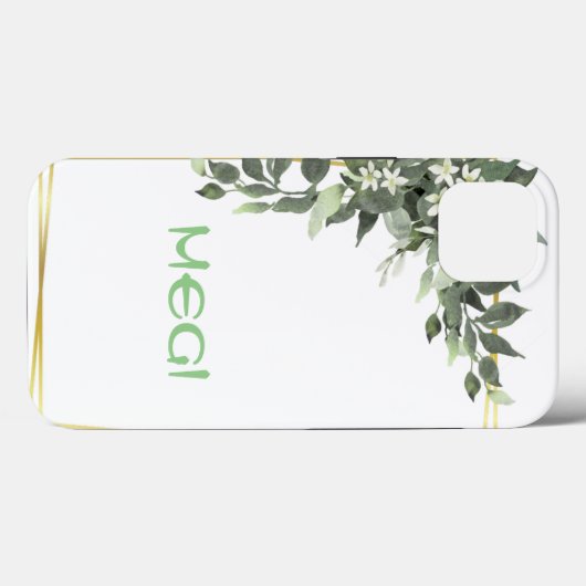 Groen bloemmasker Case-Mate iPhone case (Achterkant (horizontaal))