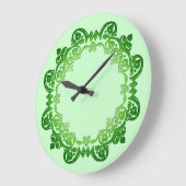 Groen  bloemmedaillon grote klok (Hoek)