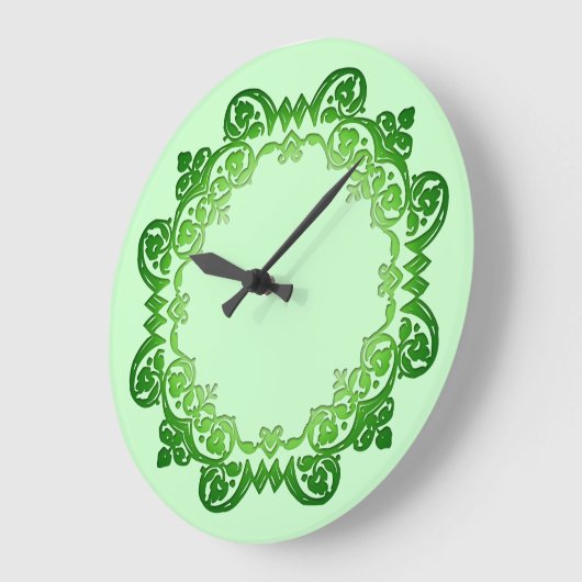 Groen  bloemmedaillon grote klok (Hoek)