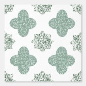 Groen bloemmotief Arabesque behang (Voorkant)
