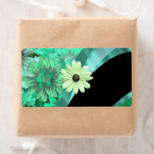 groen bloemmotief etiket (Insitu)