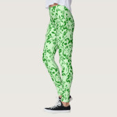 Groen bloemmotief G01. L Groen BG Leggings (Links)