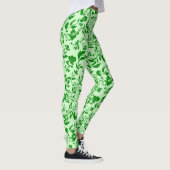 Groen bloemmotief G01. L Groen BG Leggings (Rechts)