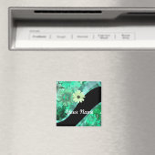  groen bloemmotief magneet (Insitu (Vaatwasser))