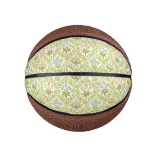 Groen bloemmotief meisjesachtige vrouwen basketbal