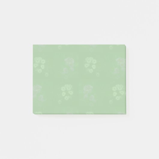 Groen bloemmotief post-it® notes (Voorkant)