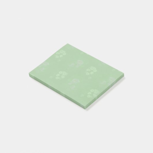 Groen bloemmotief post-it® notes (Schuin)
