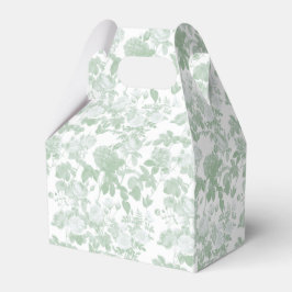 Groen Bloemmotief Rozen Franse Chinoiserie Bedankdoosjes