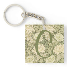 Groen Bloemmotief Wm Morris Monogram