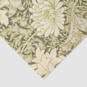 Groen Bloemmotief Wm Morris Ontwerp Tissuepapier (Detail)