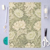 Groen Bloemmotief Wm Morris Ontwerp Tissuepapier (Craft)