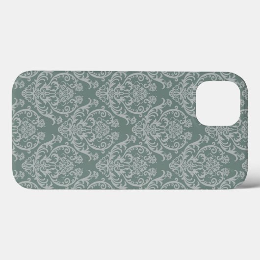 Groen bloempapier Case-Mate iPhone case (Achterkant (horizontaal))